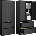 A4 2 Drawer Steel Filing Cabinet Black Trade Pack of Ten
