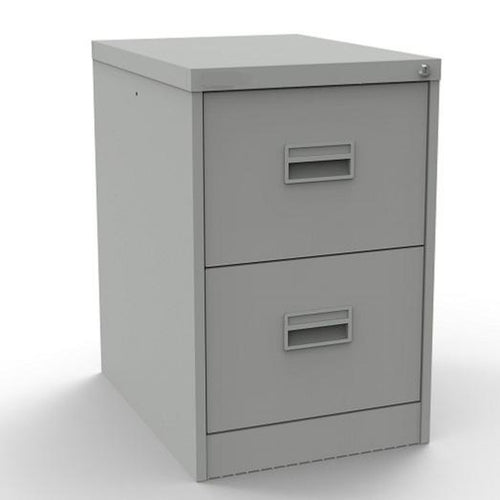 A4 2 Drawer Steel Filing Cabinet Light Grey Trade Pack of Twenty