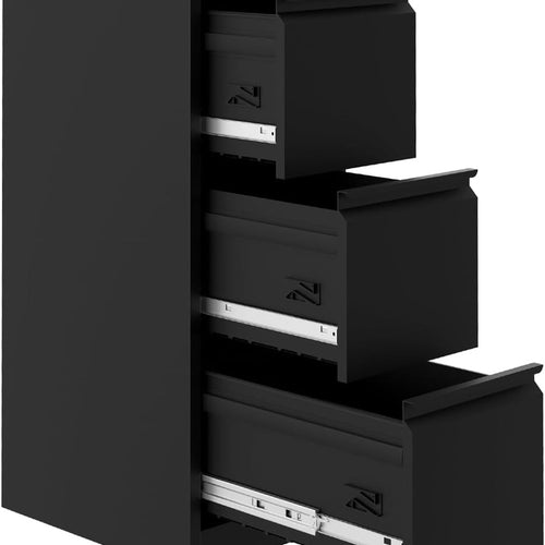 A4 3 Drawer Steel Filing Cabinet Black Trade Pack of Twenty