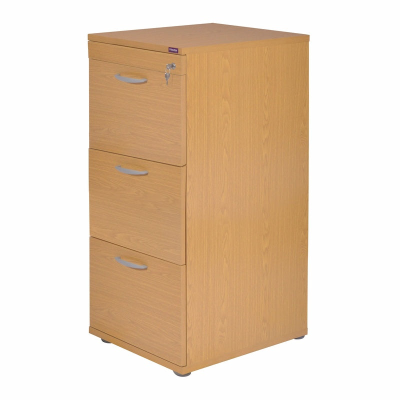 A4 3 Drawer Steel Filing Cabinet Oak Effect Trade Pack of Twenty