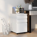 A4 3 Drawer Steel Filing Cabinet White