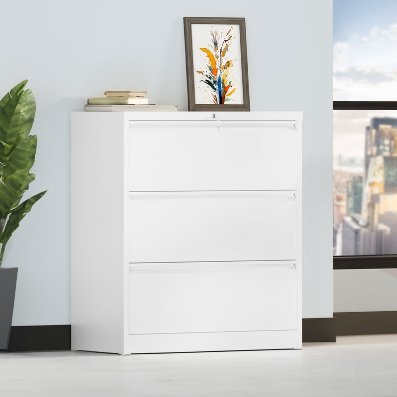 A4 3 Drawer Steel Filing Cabinet White Trade Pack of Twenty
