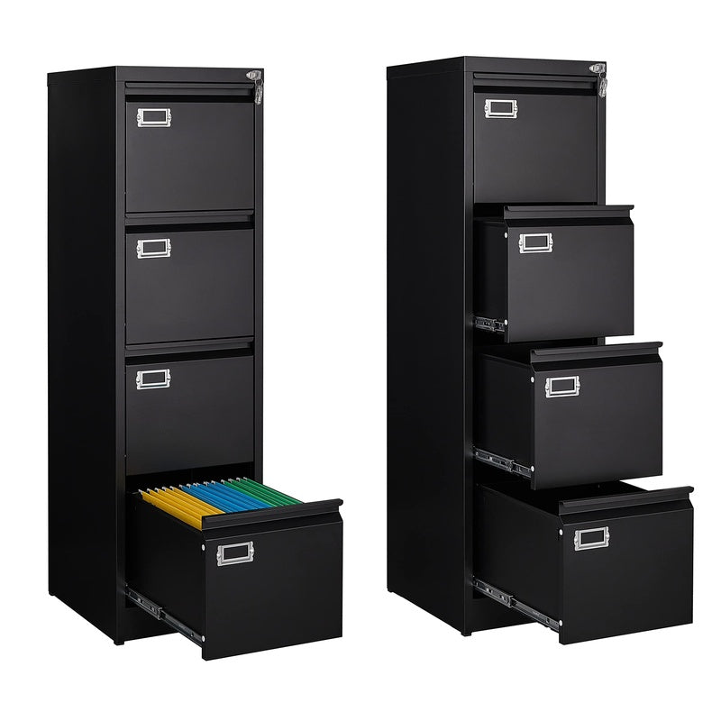 A4 4 Drawer Steel Filing Cabinet Black Trade Pack of Twenty