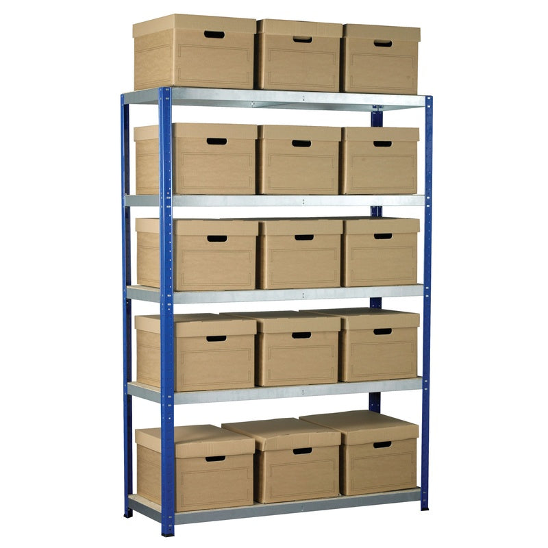 Archive Shelving for Boxes Run of Five Bays