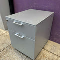 Fixed 2 Drawer Under Desk Pedestal Light Grey Trade Pack of Twenty