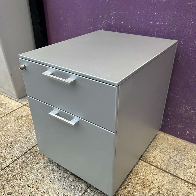 Fixed 2 Drawer Under Desk Pedestal Light Grey Trade Pack of Twenty