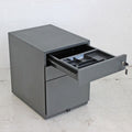 Fixed 3 Drawer Under Desk Pedestal Graphite