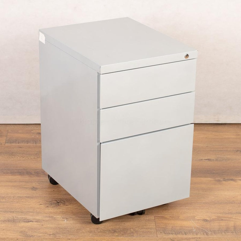 Fixed 3 Drawer Under Desk Pedestal Light Grey Trade Pack of Ten