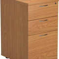 Fixed 3 Drawer Under Desk Pedestal Oak Effect Trade Pack of Twenty