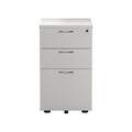 Fixed 3 Drawer Under Desk Pedestal White