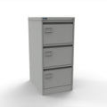 Foolscap 3 Drawer Steel Filing Cabinet Light Grey