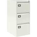 Foolscap 3 Drawer Steel Filing Cabinet White
