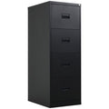 Foolscap 4 Drawer Steel Filing Cabinet Black Trade Pack of Ten