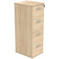 Foolscap 4 Drawer Steel Filing Cabinet Oak Effect