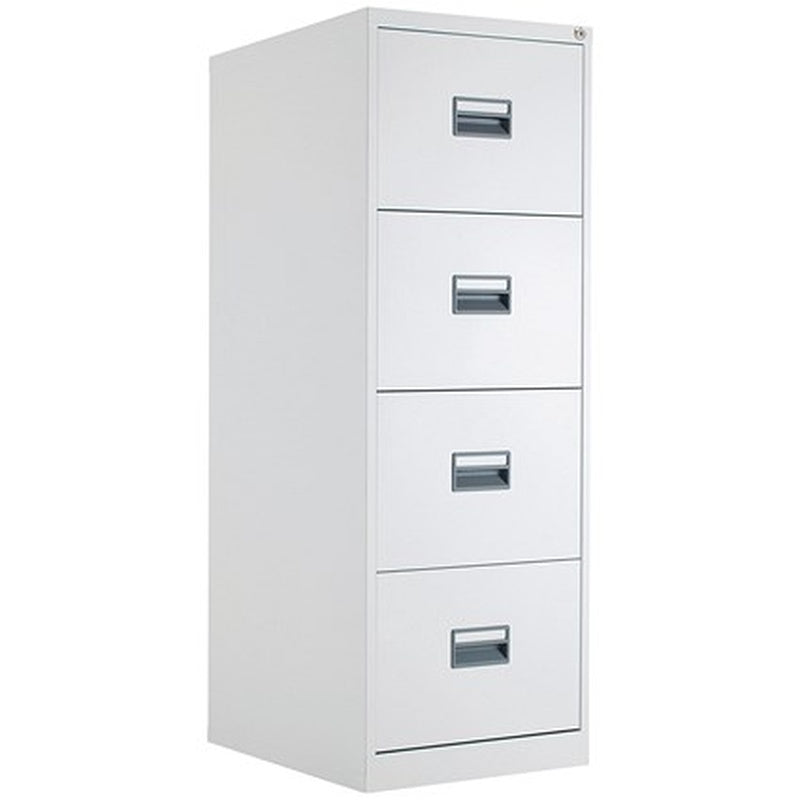 Foolscap 4 Drawer Steel Filing Cabinet White