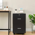 Mobile 2 Drawer Under Desk Pedestal Black