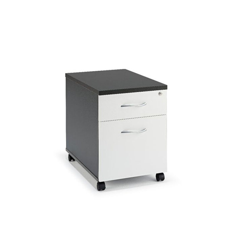 Mobile 2 Drawer Under Desk Pedestal Graphite