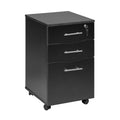 Mobile 3 Drawer Under Desk Pedestal Black
