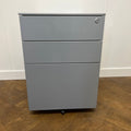 Mobile 3 Drawer Under Desk Pedestal Light Grey