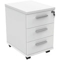 Mobile 3 Drawer Under Desk Pedestal White