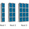 Nest of 4 4 Door Locker Units
